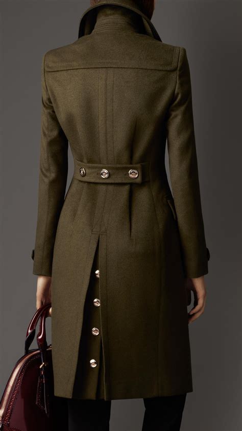 burberry london wool cashmere military coat|burberry cashmere coat women's.